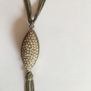 Bcbg gold and sliver tassel necklace
